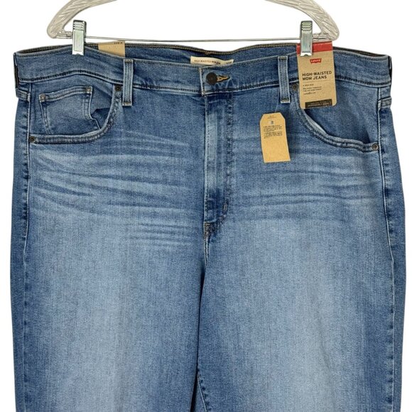 Levi's NEW High Waisted Mom Jeans Medium Wash Jeans Plus Size 20W Casual Stretch - Picture 2 of 12